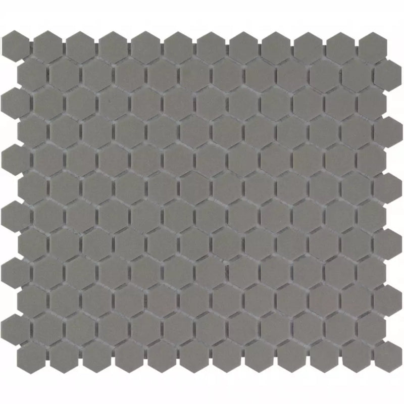 Grijze hexagonale mozaïek tegels in honingraatpatroon van LOH2015 Dark Grey