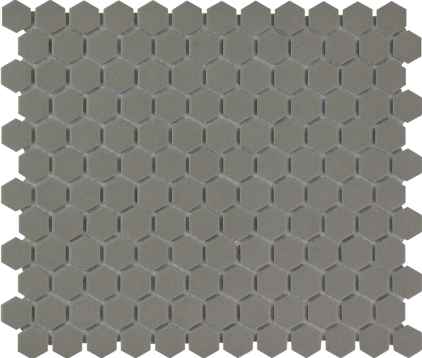 Matte grijze hexagonale mozaïek tegels LOH2015 donkergrijs R11 voor jouw interieur