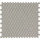 Matte lichtgrijze penny round mozaïek tegels LOP2029 Grey Matt R11