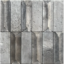 Grijze gestructureerde Lua Tiles Zilver Travertin met verticale ribbels