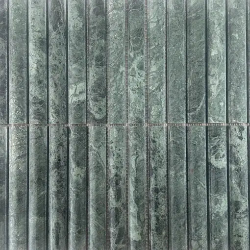 Groene marmeren mozaïek tegels met gestructureerde textuur van Lulu Indian Green marble