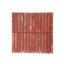 Rood terracotta lulu travertin terracotta paneel met verticale rechthoekige platen en natuurlijke steentextuur