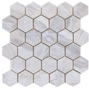 Luxurious hexagon mozaiek in wit, perfect voor stijlvolle interieurs