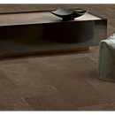 Moderne zwevende salontafel met een donker minimalistisch design in Magnetische Brons 30x60