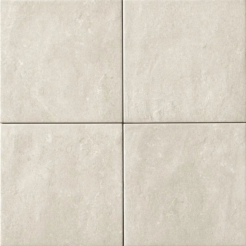 Vier beige keramische vloertegels in een vierkant patroon, Maku 20x20 Light