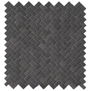Maku Dark Spina Mosaico mat met donkergrijze stenen in visgraatpatroon
