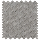 Grijze steenmosaic tegels in een herringbone patroon van Maku Grey Spina
