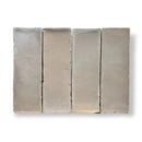 Vier grijze betonblokken, Alhambra Bejmat zelliges, 10x30x2cm terracotta