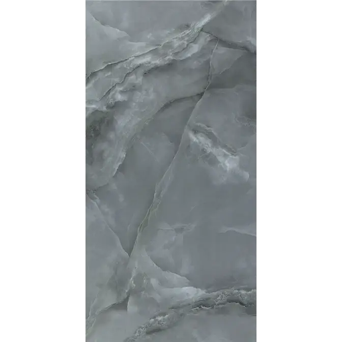 Marea Dark Grey Glans 60x120 cm met wit marmeren blad met aders en natuurlijke imperfecties