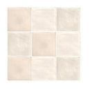 Negen crème-kleurige keramische tegels in vierkant patroon van Maroc Beige Mix