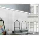 Professionele spring-coil keukenkraan met uittrekbare sproeier op Mat Wit 25x50