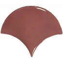 Mauve Malaga Escama Rosa 11,5x10 tegels met glanzende fan-vormige afwerking