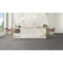 Moderne keuken eiland met Medley terrazzo Antracite 60x60 rett aanrechtblad en geïntegreerde gootsteen