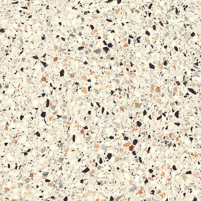 Lichte Medley terrazzo Cream vloer met kleurrijke chips, 60x60 rett