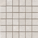 Lichtgrijze vierkante mozaïektegels in grid, Midtown Cream mozaïek 5x5