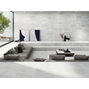 Zonken grijze sectional bank met pluche kussens in Midtown White R9 30X60 vloertegels