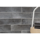 Grijze rechthoekige tegels met een steenachtige uitstraling van Moon Grey Glans