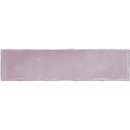 Rectangular lavendelkleurige keramische tegel van Moos Pink Handvorm 6,5x26 glans