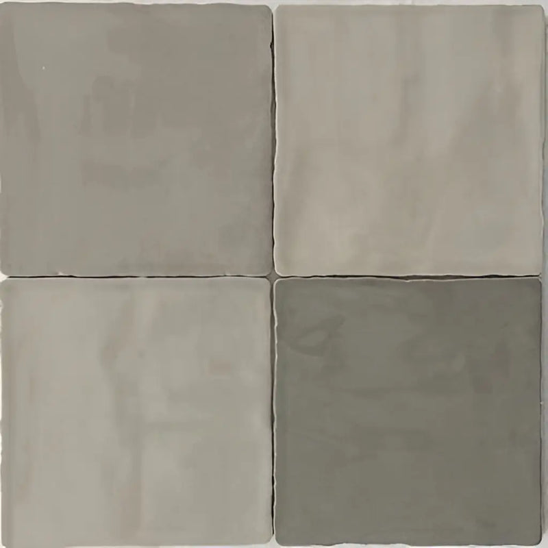 Moos Taupe glans handvorm 13x13 - Top Tegels