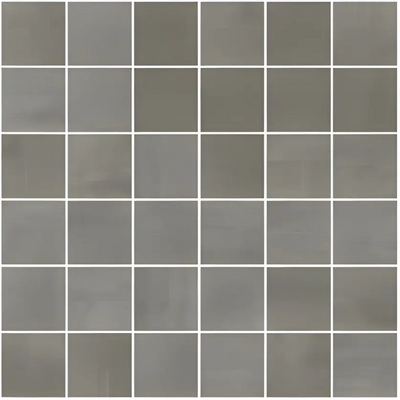 Grijze keramische tegels in een grid met witte voeg, Mozaiek Loft Grey 5x5