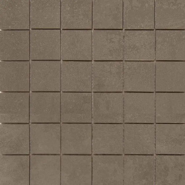 Bruine tegels in een grid, Mozaiek Neutra Taupe 5x5 perfect voor je inrichting