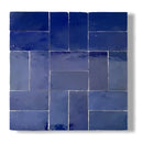 Cobalt blue Mozaiek zelliges Alhambra wandtegels met witte voeg en textuur