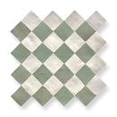 Groen-witte geruite mozaïek wandtegels Alhambra Mozaiek 056