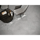 Tufted gray upholstered chair on metal base from Munich Pearl 60x120 rett