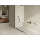 Minimalistische inloopdouche met stijlvolle handdouche in Munich Sand 120x280 rett