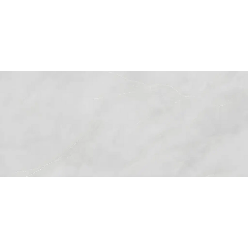 Effen grijze rechthoekige oppervlakte met subtiele textuur, Munich White 120x280 rett