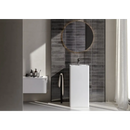 Witte vrijstaande wastafel met cilindrisch ontwerp, Mussa Anthracite glans 7,5x30