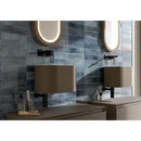 Moderne wandlampen met U-vormige frames en bronzen kap, Mussa Way Blue Glans