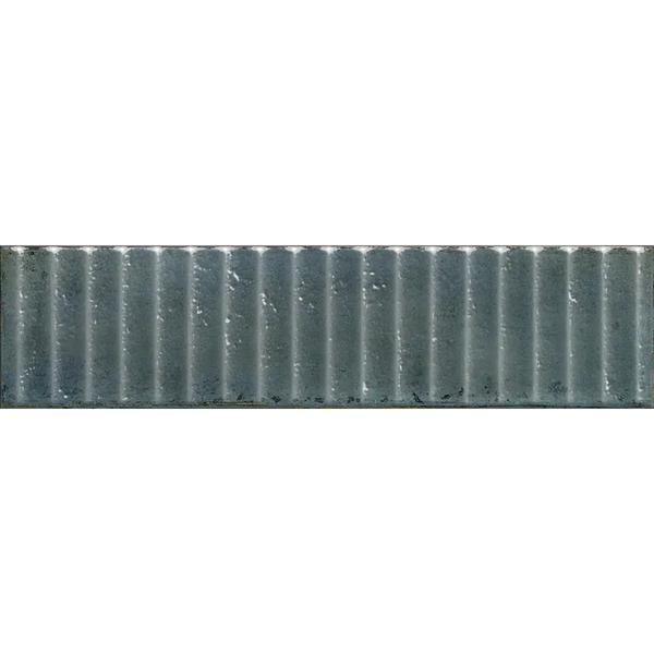 Corrugated metalen paneel in blauw-grijze kleur van Mussa Way Green Glans 7,5x30