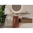 Roze gouden cilindrische wastafel met moderne stijl van Mussa Way Ivory glans