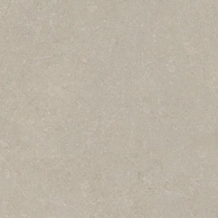 Beige mytos sand 120x120 rett stone tile with subtle gray veining and a matte finish