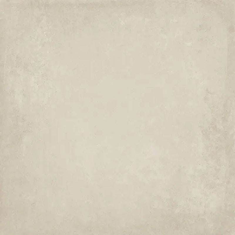 Beige textured ceramic tile with subtle mottled finish from neografton ivory 80x80 rett collection