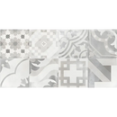 Decoratieve wandtegels Nexus Decor 30x60 met grijs-witte geometrische en bloemmotieven