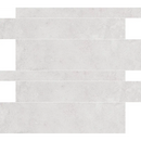 Witte keramische tegels in een versprongen patroon van Nexus Glaciar 5-10-15x60 Rett