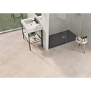 Minimalistische witte keramische sink met zwart metalen frame, Nexus Glaciar 60x120