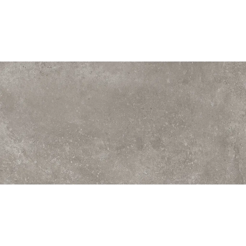 Textured concrete surface in mottled grey, showcasing Nexus Pearl 30x60 rett design