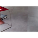 Rode metalen stoel met gebogen frame en grijs kussen, Nexus Pearl 75x75 Rett