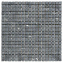 Dark grey square mosaic tiles met witte adering voor NMS925 Nero Anticato en Nero