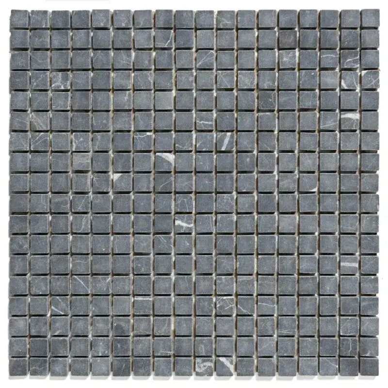 Dark grey square mosaic tiles met witte adering voor NMS925 Nero Anticato en Nero
