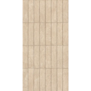 Beige 6x24 Nobu Beige wandtegel met verticale groeven en rechthoekig patroon