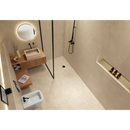 Moderne minimalistische badkamer met Nobu Beige wandtegel 25x75 en inloopdouche