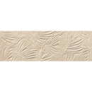 Beige wandtegel met palmbladpatroon, perfect voor een chique uitstraling. Nobu Beige Wandtegel