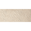 Textuur van een beige Nobu wandtegel met botanisch patroon in 50x120 formaat