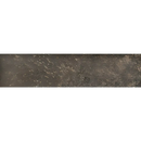 Ruwe textuur van Nobu Cocoa 6x24, met een donkere, verouderde steenlook