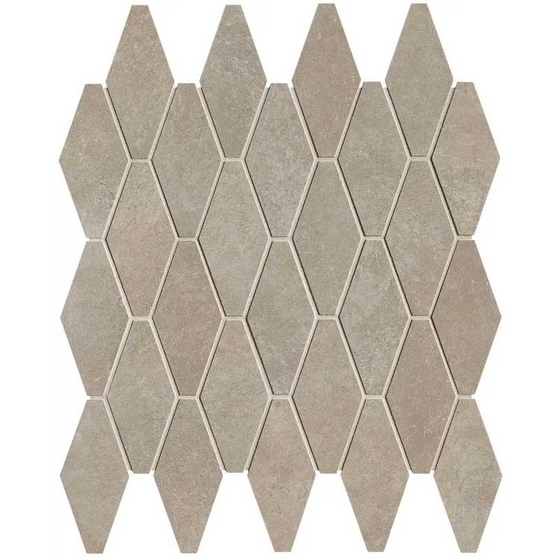 Beige hexagonale mozaïektegels in diamantpatroon van Nobu Grey rombi