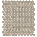 Nobu Grey rond mozaïek met ronde grijze tegels in prachtig patroon op net